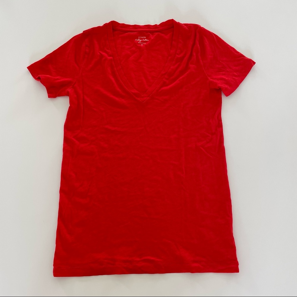 NWOT J. Crew Red Vintage Cotton T-shirt